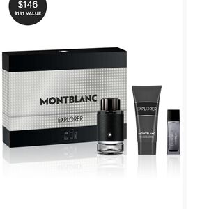 Montblanc Explorer Black and Silver Set